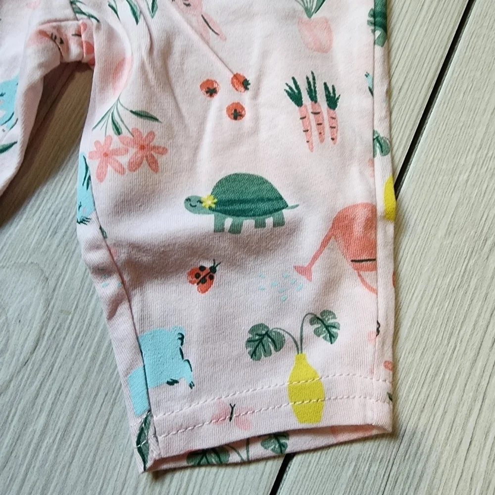 Carter's White ruffle sleeve onesie and pink pants Size 3mo NWT